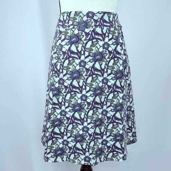 Royal Robbins Pullon Cotton Blend Floral Skirt, Size XS (6) - Picture 2 of 3